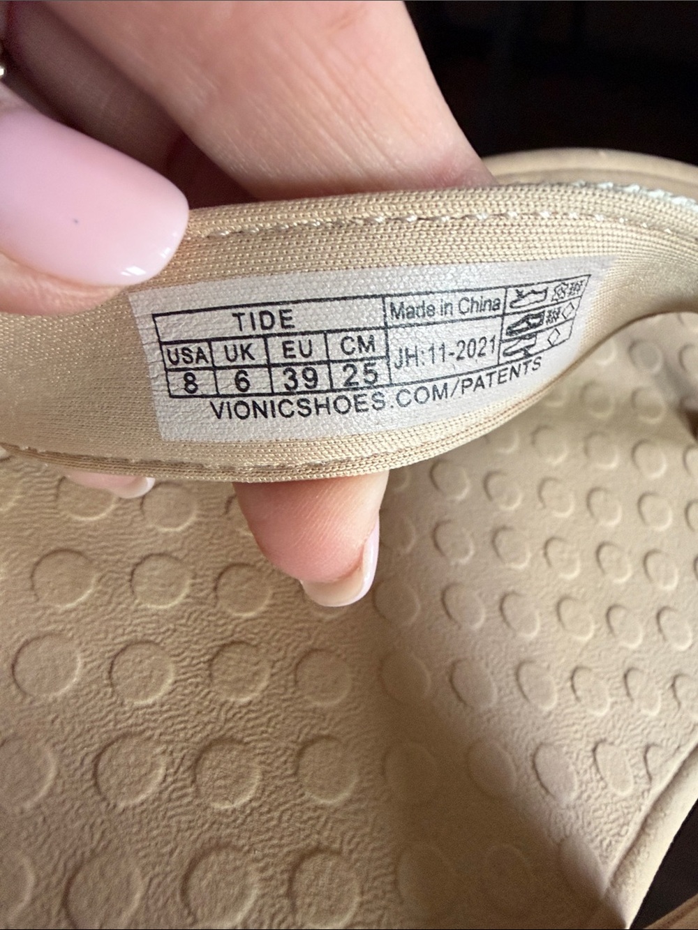 Vionic Beige Tan Thong Sandals - Picture 5 of 5